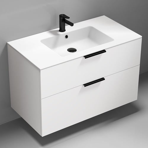 Wall Mounted Bathroom Vanity, Modern, 40 Inch Nameeks IBIZA20