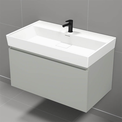 Floating Bathroom Vanity, Modern, 32 Inch Nameeks SHARP12