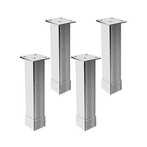 Kit of 4 Polished Chrome Vanity Cabinet Feet Nameeks AA500