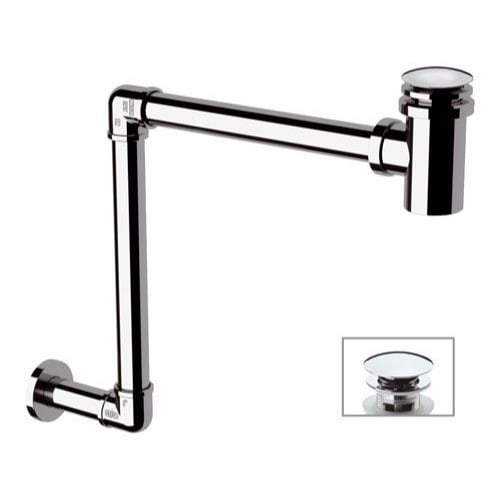 Chrome Wall Mounted P-Trap With Click Clack Drain Remer 985