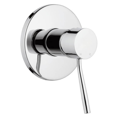 Plated-Brass Shower Mixer With Single Lever, Rough-In Valve Included Remer N30