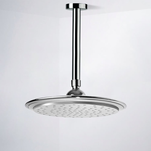 10 Inch Ceiling Mount Rain Shower Head With Arm, Chrome Remer 347N-356LU