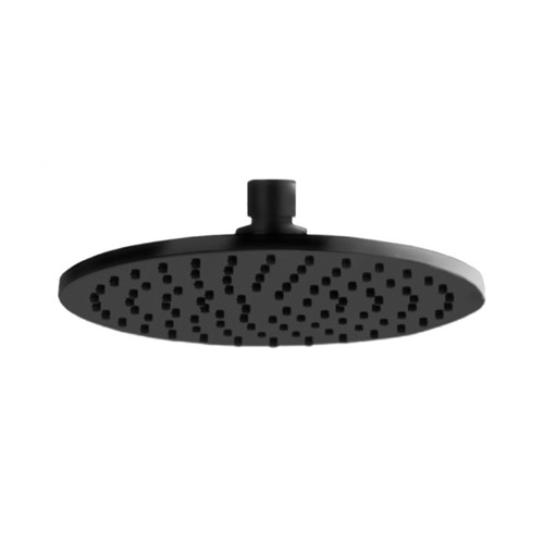 Matte Black 8 Inch Minimalist Flat Plated Shower Head With Jets Remer 359MM20-NO