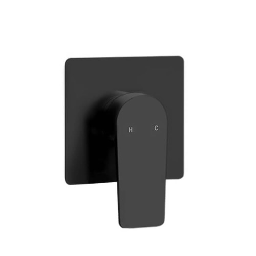Matte Black Wall Mounted Shower Mixer, Rough-In Valve Included Remer D30NO