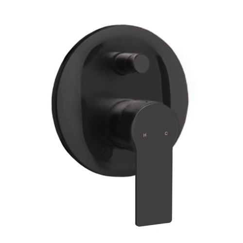 Matte Black Built-In Shower Diverter, Rough-In Valve Included Remer EY09-NO