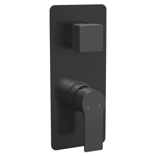 Matte Black Two Way Shower Diverter, Rough-In Valve Included Remer EY92-NO