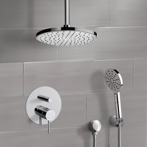 Ceiling Rain Shower System with Handheld, Rain Shower Head, Shower Faucet Set Remer SFH71
