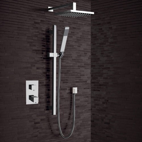 Thermostatic Rain Shower System with Handheld, Rain Shower Head, Shower Faucet Set Remer SFR24