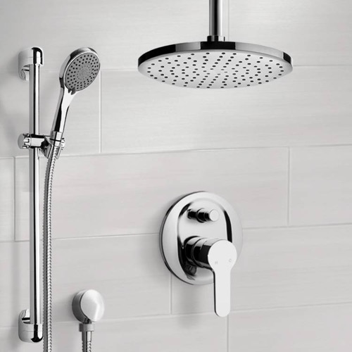 Ceiling Rain Shower System with Handheld, Rain Shower Head, Shower Faucet Set Remer SFR48