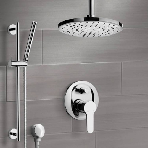 Ceiling Rain Shower System with Handheld, Rain Shower Head, Shower Faucet Set Remer SFR50