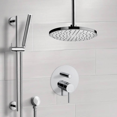 Ceiling Rain Shower System with Handheld, Rain Shower Head, Shower Faucet Set Remer SFR75