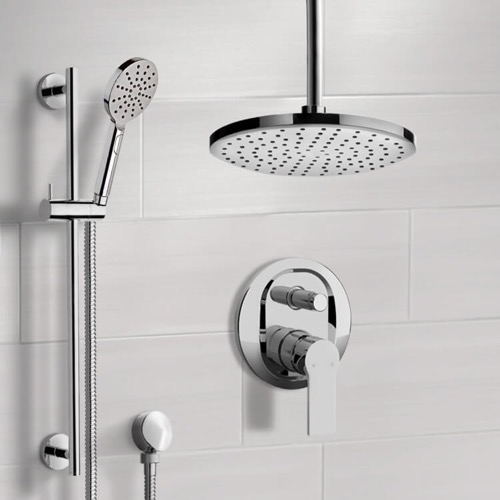 Ceiling Rain Shower System with Handheld, Rain Shower Head, Shower Faucet Set Remer SFR80