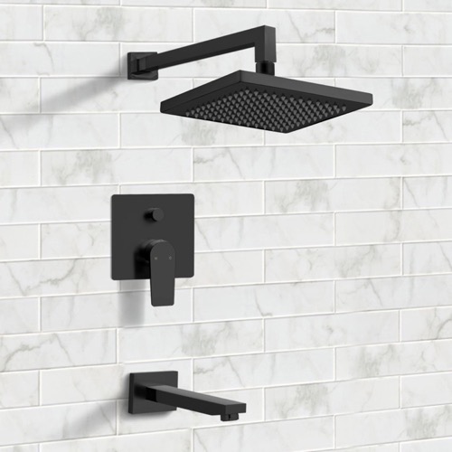 Matte Black Tub and Shower Faucet Set Remer TSF41