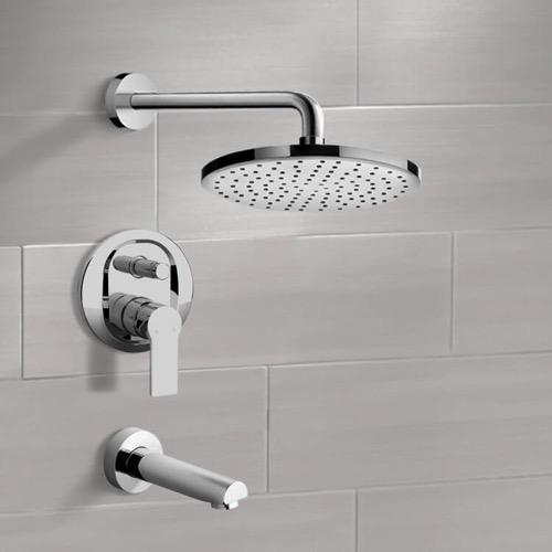 Tub and Shower Faucet Set with Rain Shower Head Remer TSF50