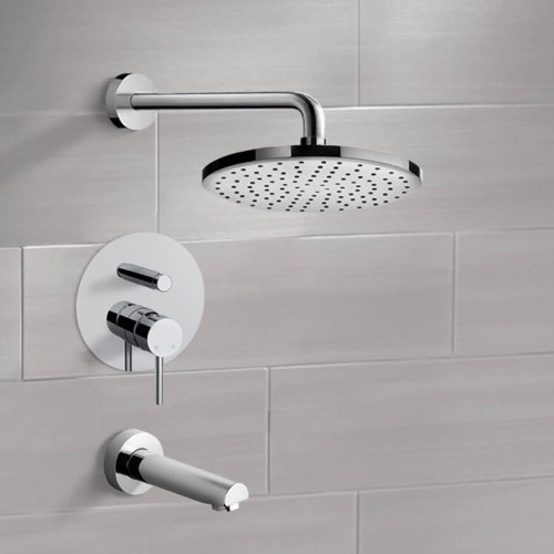 Tub and Shower Faucet Set with Rain Shower Head Remer TSF52