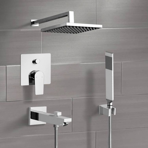 Tub and Shower Faucet Set with Handheld and Rain Shower Head Remer TSH39