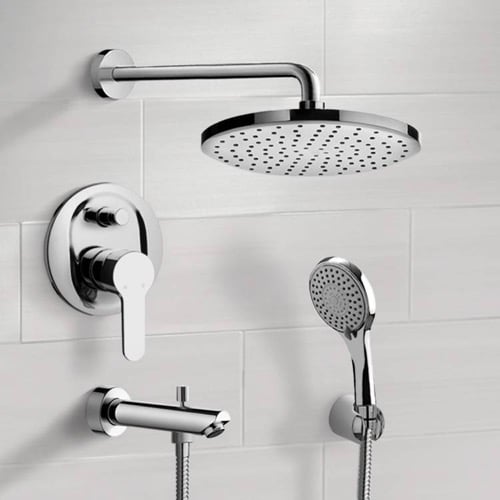 Tub and Shower Faucet Set with Handheld and Rain Shower Head Remer TSH50