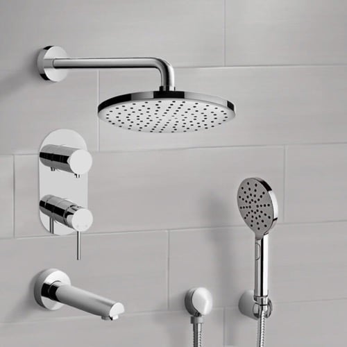 Tub and Shower Faucet Set with Handheld and Rain Shower Head Remer TSH63