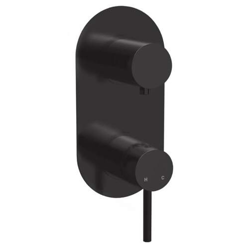 Matte Black Built-In Three Way Shower Diverter, Rough-In Valve Included Remer X93-NO