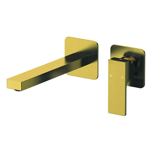 Brushed Gold Single Handle Wall Mounted Bathroom Faucet Remer AU15PLNL-BG