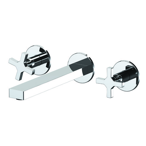 Chrome Wall Mounted Widespread Bathroom Faucet Remer DQ14PLNL-CR