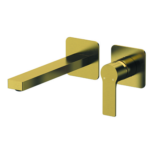 Brushed Gold Single Handle Wall Mounted Bathroom Faucet Remer EY15PLNL-BG