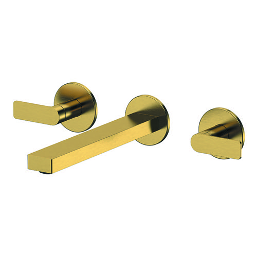 Brushed Gold Wall Mounted Widespread Bathroom Faucet Remer IN14PLNL-BG