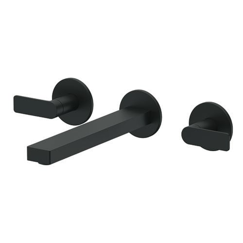 Matte Black Wall Mounted Widespread Bathroom Faucet Remer IN14PLNL-NO