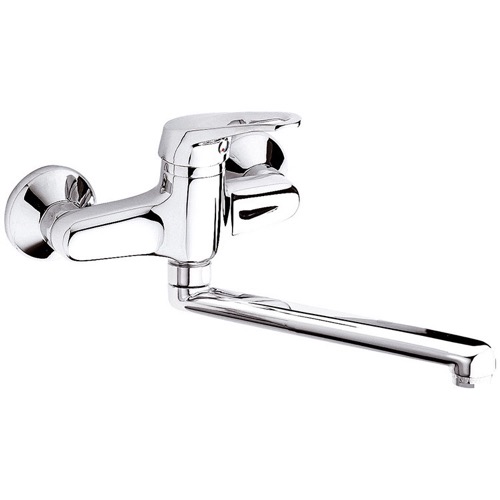 Chrome Wall-Mounted Tub Filler With Movable Spout Remer R41