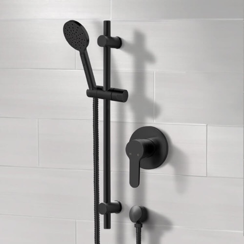 Black Sliding Rail Hand Shower Set Remer SR051