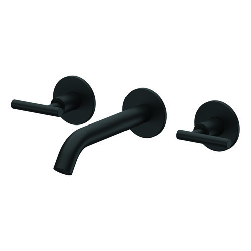 Matte Black Wall Mounted Widespread Bathroom Faucet Remer XF14PLNL-NO