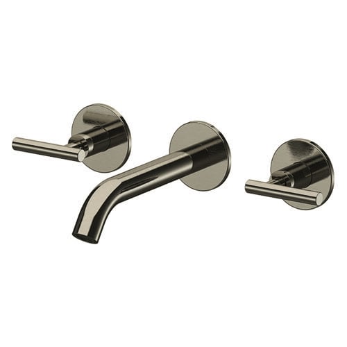 Brushed Nickel Wall Mounted Widespread Bathroom Faucet Remer XF14PLNL-NP