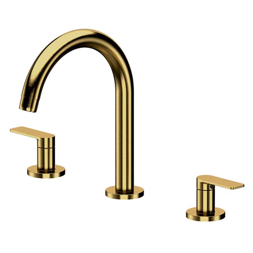 Brushed Gold Widespread Bathroom Faucet Remer XN13PUSNL-BG