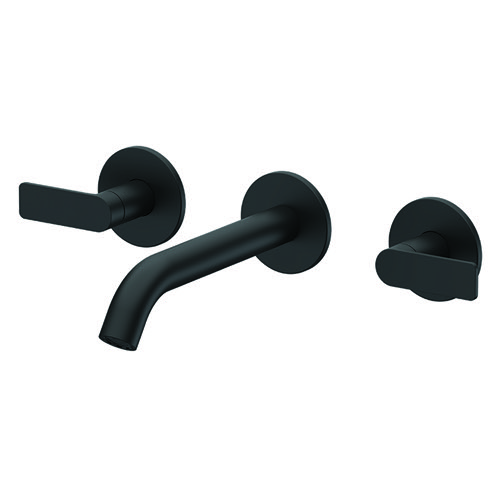 Matte Black Wall Mounted Widespread Bathroom Faucet Remer XN14PLNL-NO