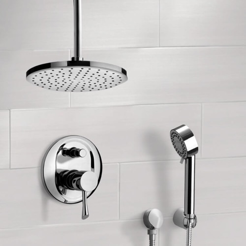 Chrome Shower System with 8