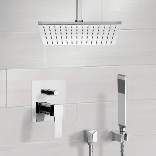 Ceiling Rain Shower System with Handheld, Rain Shower Head, Shower Faucet Set Remer SFH6505
