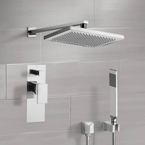 Shower System with 9.5 Inch Rain Shower Head and Hand Shower Remer SFH6543