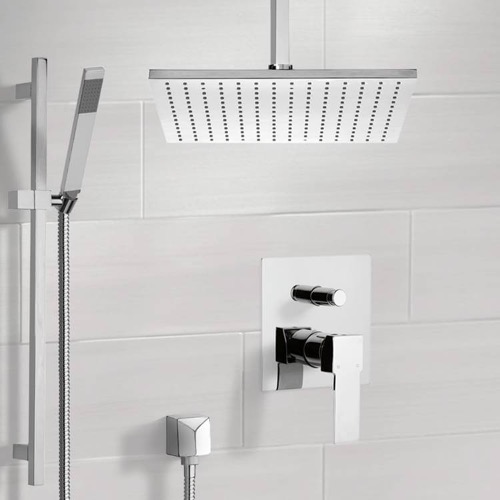 Ceiling Rain Shower System with Handheld, Rain Shower Head, Shower Faucet Set Remer SFR7505