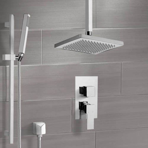 Ceiling Rain Shower System with Handheld, Rain Shower Head, Shower Faucet Set Remer SFR7546