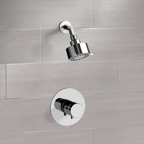 Chrome Thermostatic Shower Faucet Set with Multi Function Shower Head Remer SS02