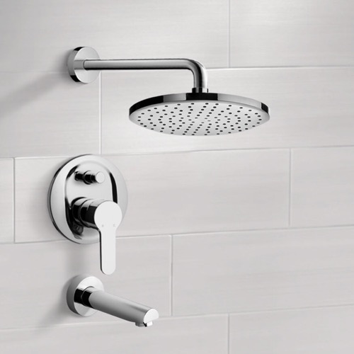 Tub and Shower Faucet Set with Rain Shower Head Remer TSF10