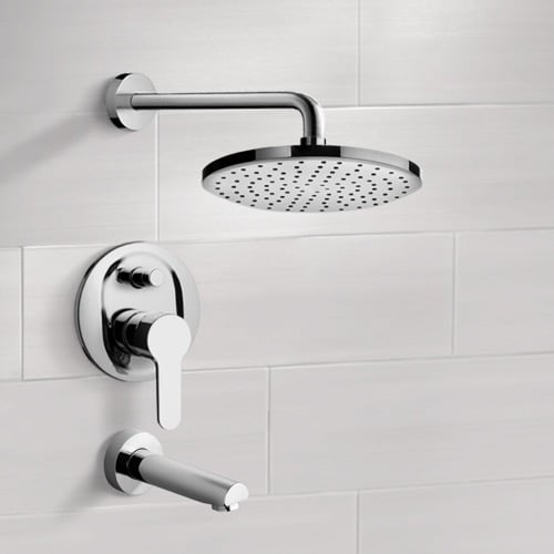 Tub and Shower Faucet Set with Rain Shower Head Remer TSF10