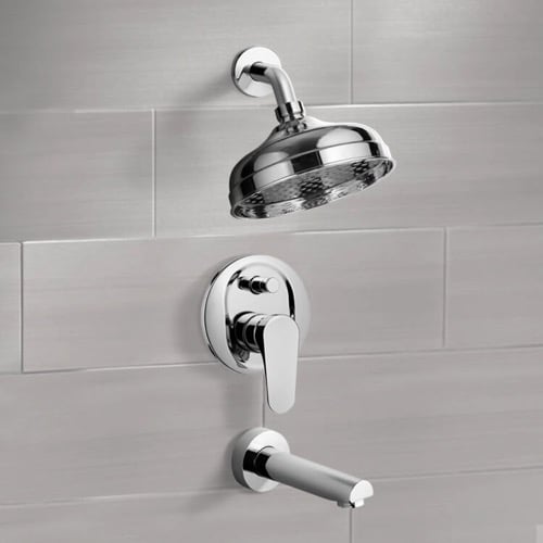 Tub and Shower Faucet Set with Rain Shower Head Remer TSF2100