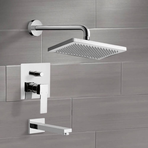 Tub and Shower Faucet Set with Rain Shower Head Remer TSF2115