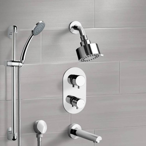 Thermostatic Tub and Shower Faucet Set with Handheld Remer TSR05