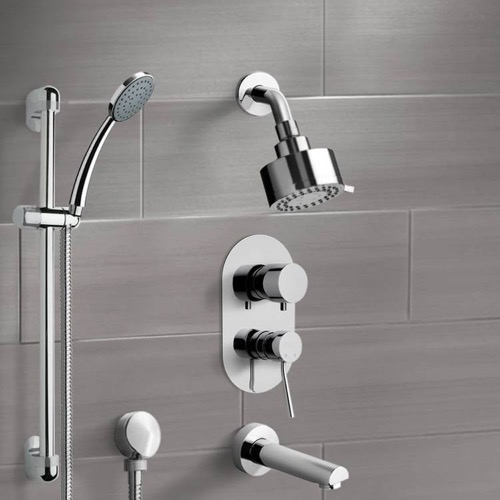 Tub and Shower Faucet Set with Handheld Remer TSR06