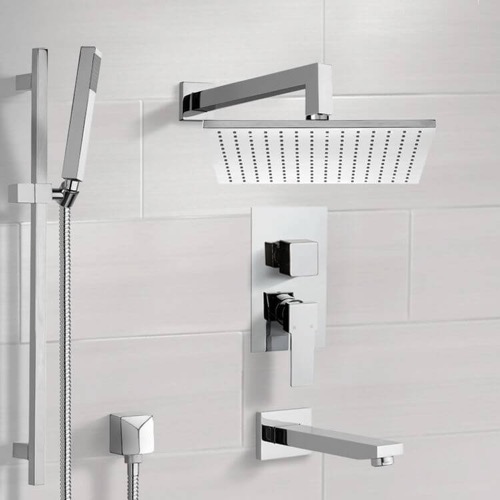 Tub and Shower Faucet Set with Handheld and Rain Shower Head Remer TSR9509