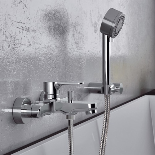 Wall Mounted Tub Faucet With Hand Shower Wall Mounted Tub Faucet With Hand Shower Remer W02