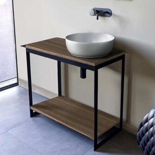 Modern  Console Vanity, 35 Inch Scarabeo 1807-SOL4-89