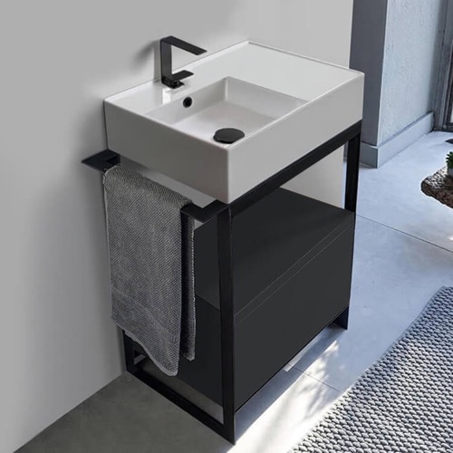 Modern  Console Vanity, 27 Inch Scarabeo 5114-SOL1-49